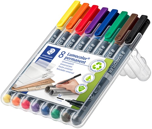 Viltstift Staedtler OHP Lumo M 317 perm wp8 8 Stuk-2