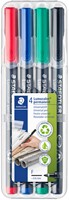 Viltstift Staedtler OHP Lumo F 318 perm wp4 4 Stuk