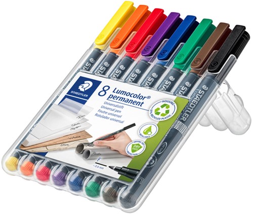 Viltstift Staedtler OHP Lumo F 318 perm wp8 8 Stuk-2