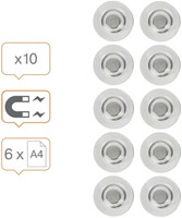 Glasbordmagneet Nobo extra sterk 32mm 10 Stuk-2
