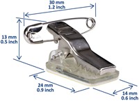 Clip met speld Europel zelfklevend tbv badges 1 Stuk-1