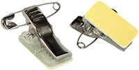 Clip met speld Europel zelfklevend tbv badges 1 Stuk