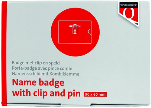 Badge Quantore clip+speld 60x90mm 1 Stuk-2