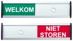 Infobord welkom niet storen 125x30mm 1 Stuk