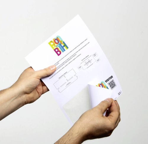 Badge Durable bezoekers 97x86mm 100 stuks 100 Stuk