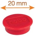 Magneet Nobo 20mm rood 8 stuks 8 Stuk-2