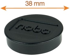 Magneet Nobo 38mm zwart 4 stuks-2