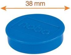 Magneet Nobo 38mm blauw 4 stuks 4 Stuk-4