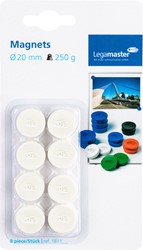 Magneet Legamaster 20mm 250gr wit 8 stuks 8 Stuk