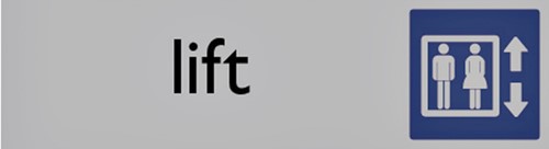 Infobord pictogram lift 165x44mm 1 Stuk