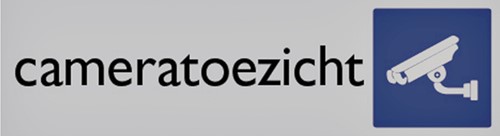 Infobord pictogram cameratoezicht 165x44mm 1 Stuk