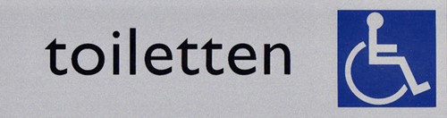Infobord pictogram toilet rolstoel 165x44mm 1 Stuk