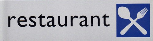 Infobord pictogram restaurant 165x44mm 1 Stuk