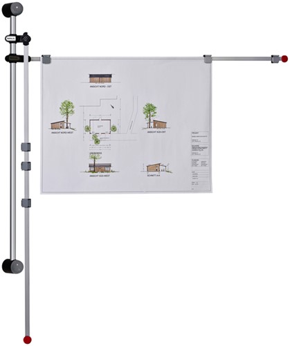 Wandhouder MAUL  met 2 armen 1.32m 62530 grijs 1 Stuk-2