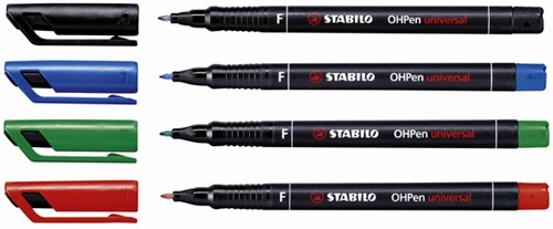 Viltstift STABILO OHP 842/41 rond F blauw 1 Stuk-2