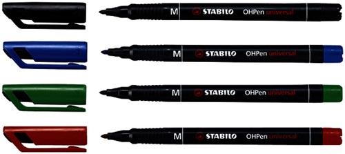 Viltstift STABILO OHP 843/40 rond M rood 1 Stuk-1