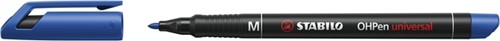Viltstift STABILO OHP 843/41 rond M blauw 1 Stuk