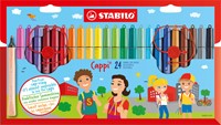 Viltstift STABILO Cappi 168/24 M 24st assorti 24 Stuk