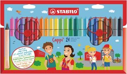 Viltstift STABILO Cappi 168/24 medium assorti etui à 24 stuks