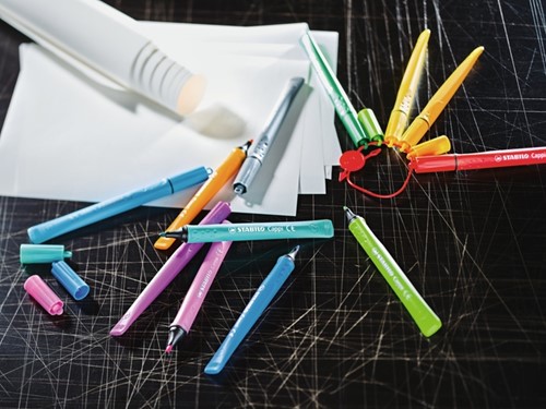 Viltstift STABILO Cappi 168/12 Arty M 12st assorti 12 Stuk-2