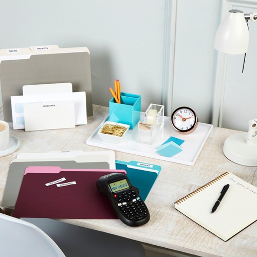 Labelprinter Dymo LetraTag 100H abc 12mm blauw 1 Stuk-1