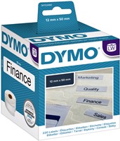 Etiket Dymo LabelWriter hangmap 12x50 wit 220 Stuk-3