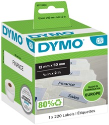 Etiket Dymo LabelWriter hangmap 12x50 wit 220 Stuk