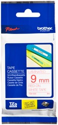 Labeltape Brother Ptouch TZe222 9mm wit 1 Stuk