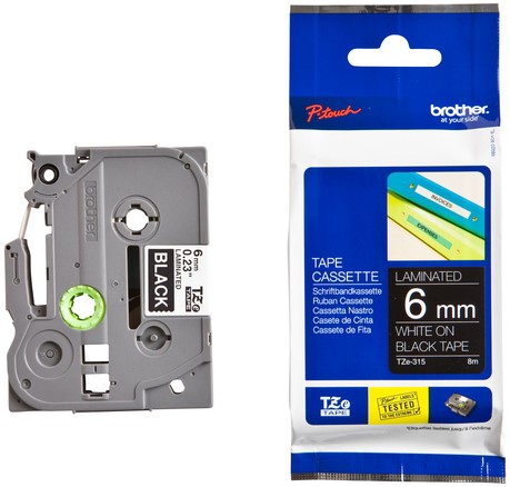 Labeltape Brother Ptouch TZe315 6mm zwart 1 Stuk-3