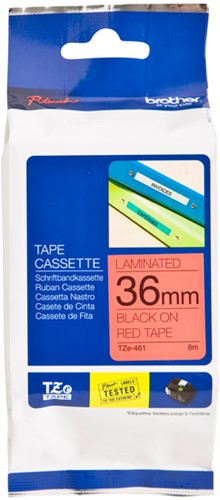 Labeltape Brother Ptouch TZe461 36mm rood 1 Stuk