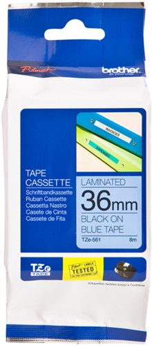 Labeltape Brother Ptouch TZe561 36mm blauw 1 Stuk