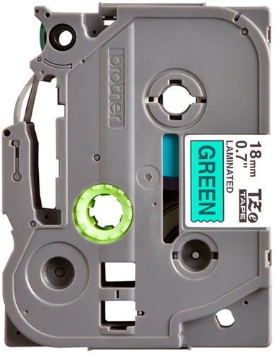 Labeltape Brother Ptouch TZe741 18mm groen 1 Stuk-2
