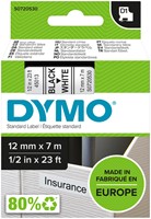Labeltape Dymo LabelManager D1 polyester 12mm wit 1 Stuk