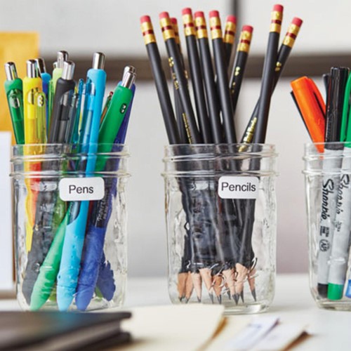 Labeltape Dymo LabelManager D1 polyester 12mm wit 1 Stuk-5