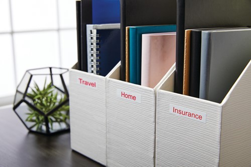 Labeltape Dymo LabelManager D1 polyester 12mm wit 1 Stuk-3