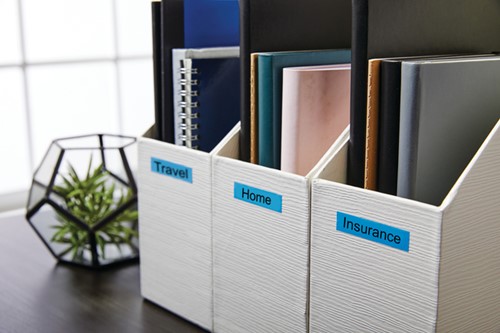 Labeltape Dymo LabelManager D1 polyester 12mm bl 1 Stuk-5