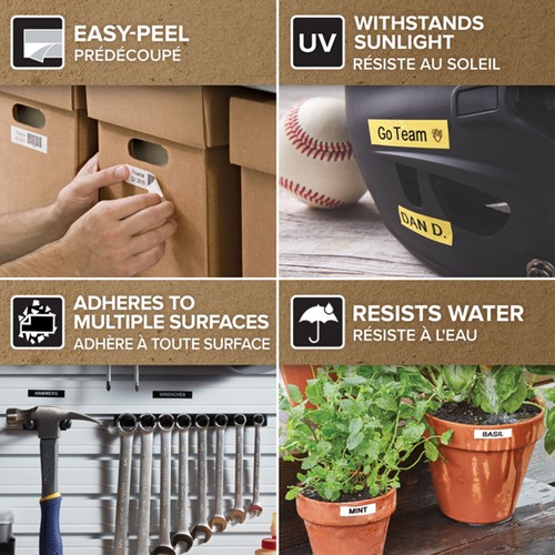 Labeltape Dymo LabelManager D1 polyester 12mm rood 1 Stuk-2