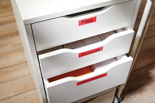 Labeltape Dymo LabelManager D1 polyester 12mm rood 1 Stuk-4