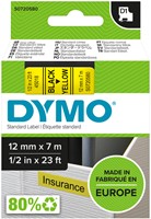 Labeltape Dymo LabelManager D1 polyester 12mm geel 1 Stuk