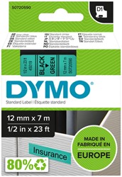 Labeltape Dymo LabelManager D1 polyester 12mm grn 1 Stuk