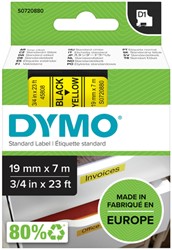 Labeltape Dymo LabelManager D1 polyester 19mm geel 1 Stuk