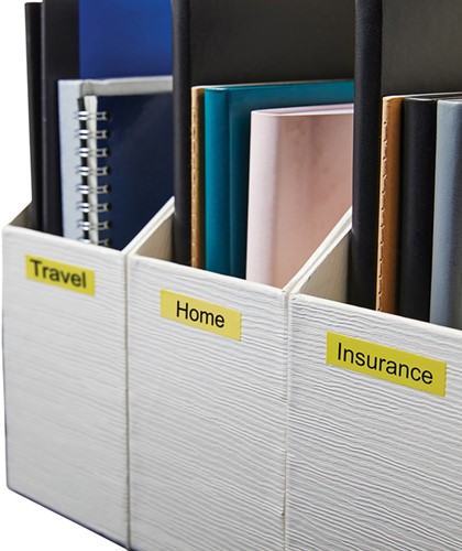 Labeltape Dymo LabelManager D1 polyester 19mm geel 1 Stuk-4