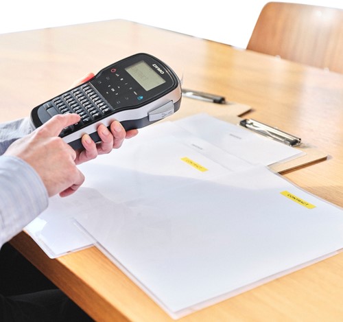 Labeltape Dymo LabelManager D1 polyester 19mm geel 1 Stuk-5