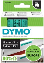 Labeltape Dymo LabelManager D1 polyester 19mm grn 1 Stuk