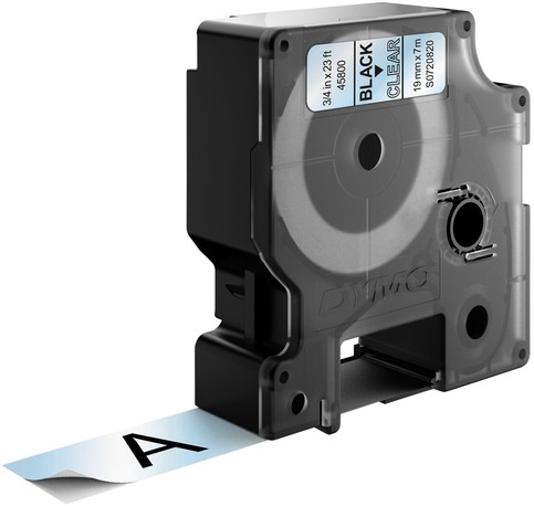 Labeltape Dymo LabelManager D1 polyester 19mm trns 1 Stuk-3