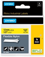 Labeltape Dymo Rhino industrieel nylon 12mm geel 1 Stuk