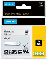Labeltape Dymo Rhino industrieel vinyl 24mm wit 1 Stuk