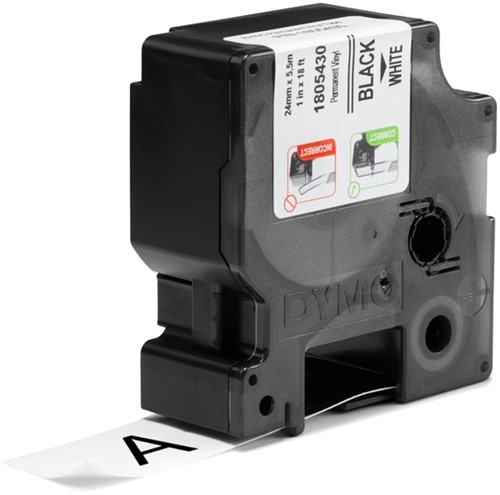 Labeltape Dymo Rhino industrieel vinyl 24mm wit 1 Stuk-2