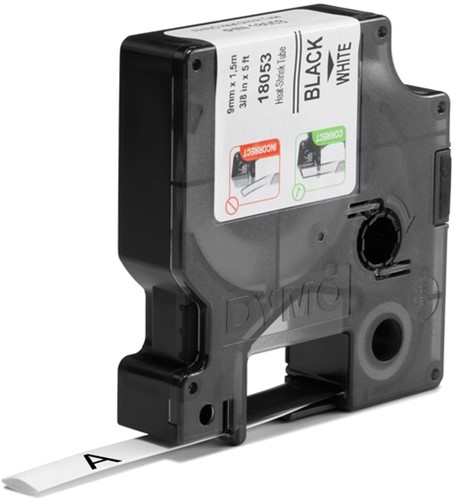 Labeltape Dymo Rhino industrieel krimpkous 9mm wit 1 Stuk-2