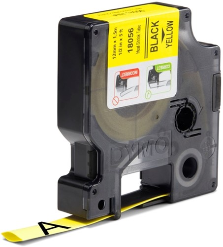 Labeltape Dymo Rhino industrieel krimpkous 12mm gl 1 Stuk-2